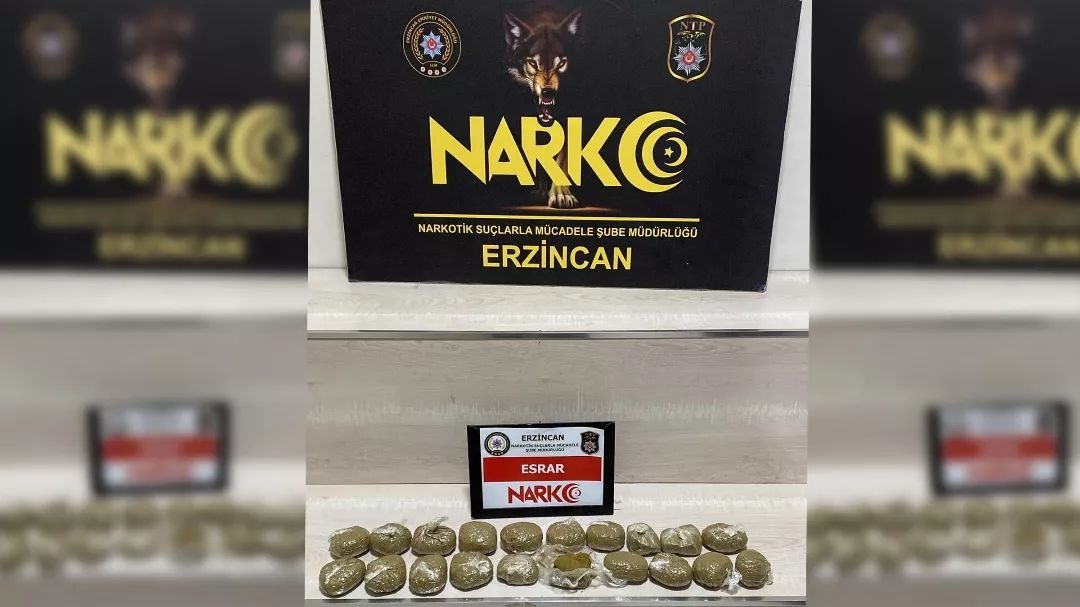 Erzincan'da Toz Esrar Yakalandı