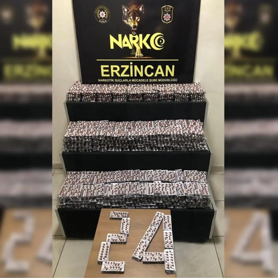 Erzincan'da binlerce sentetik ecza ele geçirildi