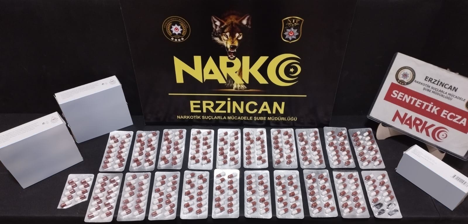 285 adet sentetik ecza maddesi ele geçirildi