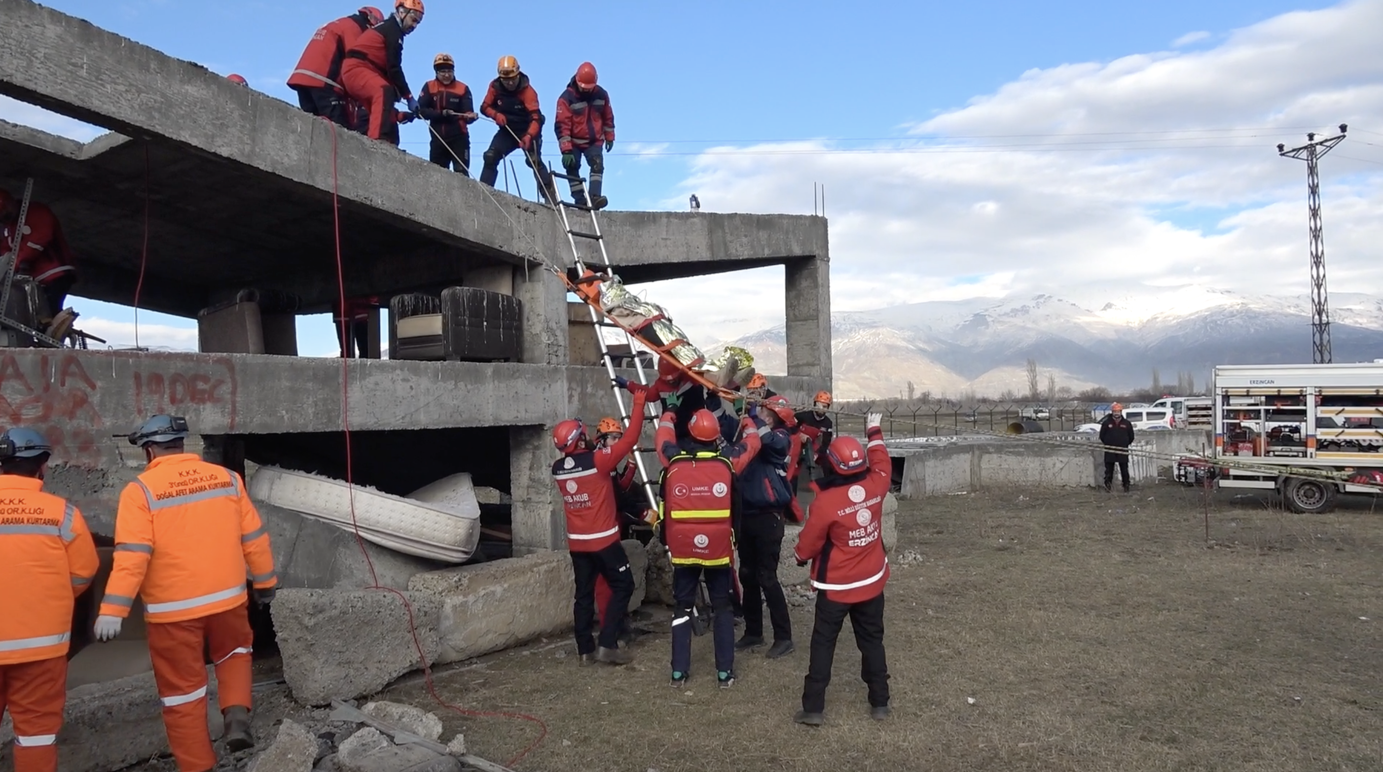 Erzincan’da Deprem Tatbikatı