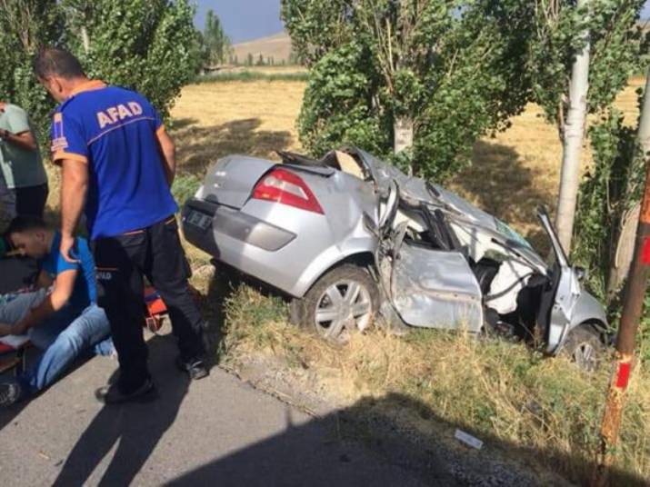 Erzincan'da kaza 1 ölü 3 yaralı