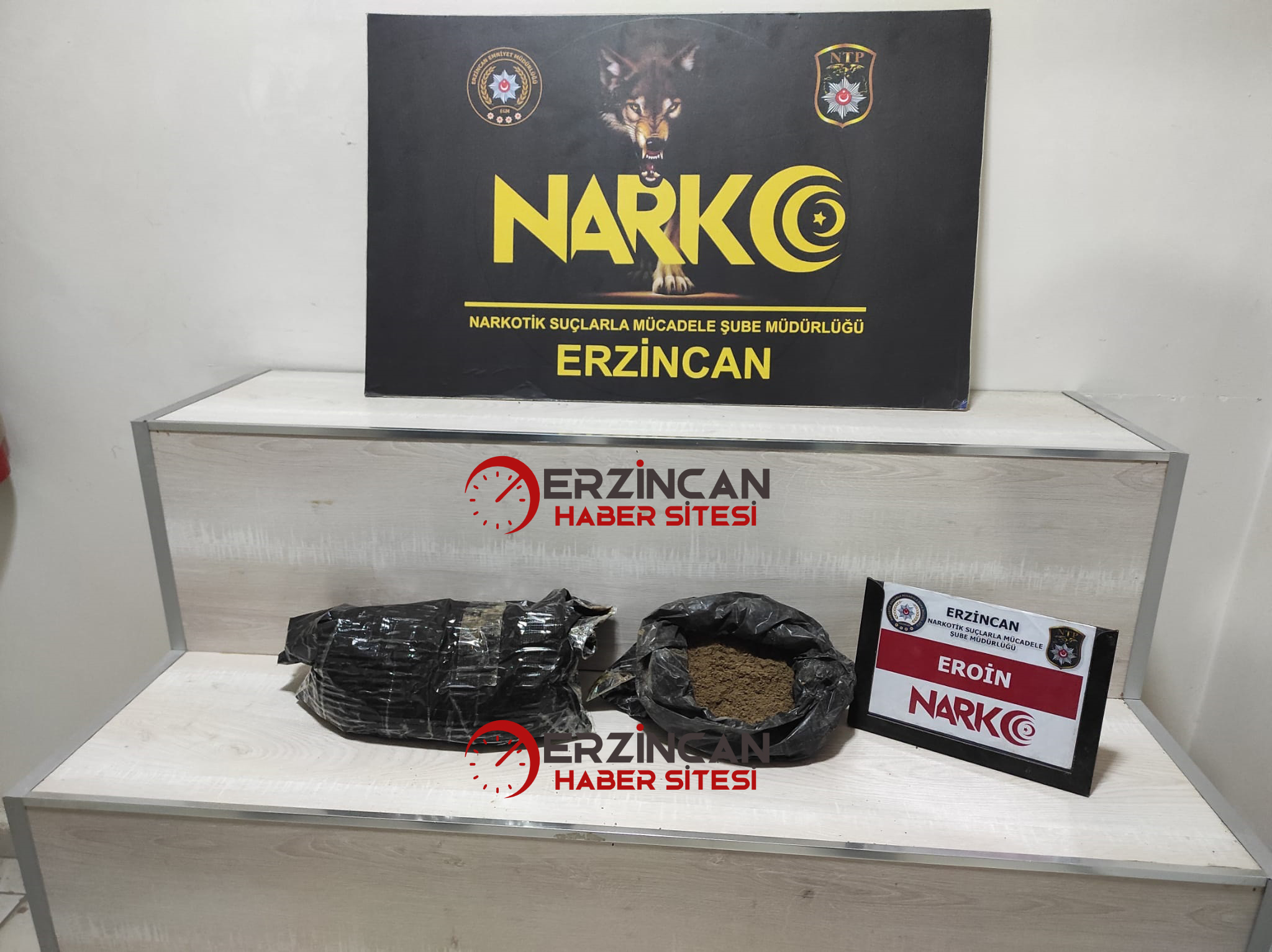 Erzincan’da 2 kilo 80 gram eroin ele geçirildi