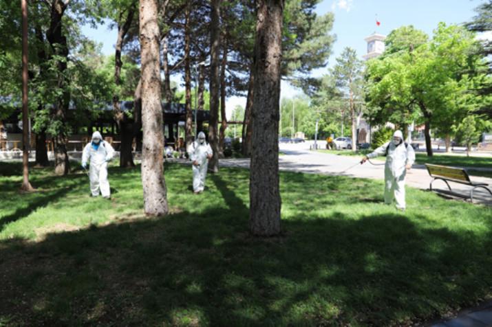 Cuma Namazının Kılınacağı Alanlar Dezenfekte Edildi