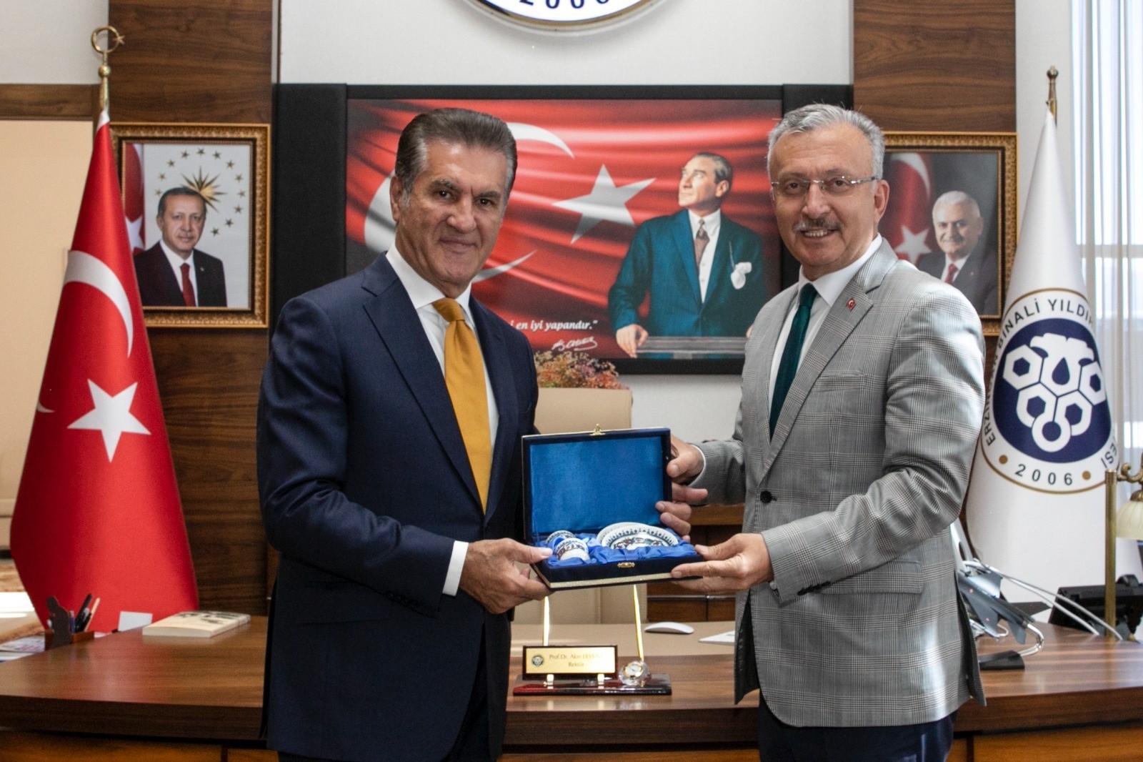 Erzincan Milletvekili Sarıgül’den Rektör Levent’e Ziyaret