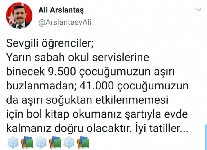 Vali Arslantaş’dan, Öğrencilere Kitap Okuma Şartı İle Tatil