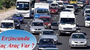 Erzincan'da Trafiğe Kayıtlı Araç Sayısı 66 bin 529 Oldu