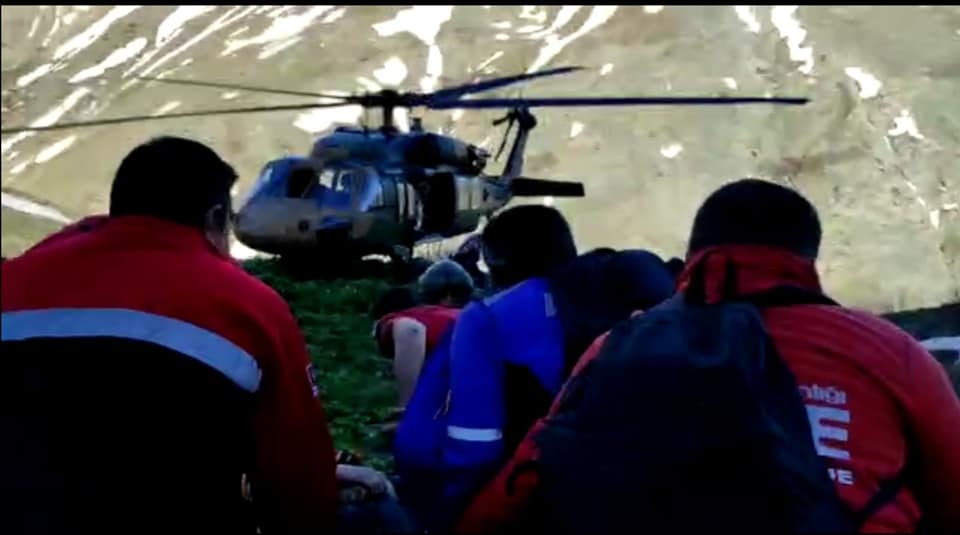 Işgın ve mantar toplarken yaralanan kadın helikopter ile hastaneye ulaştırıldı
